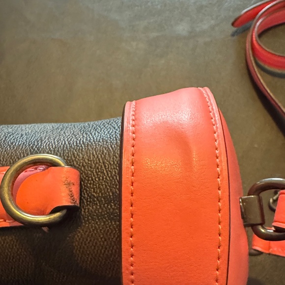 Coach Crossbody Bag in Brown and Peach only used once to a game - Picture 3 of 16